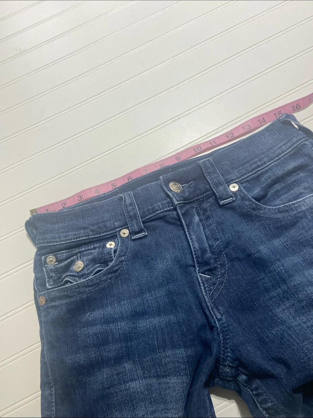 True ReligionWaist Rocco Relaxed Skinny Jeans Men’s 30x29 Flap PocketsY2K style